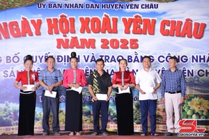 'Trao giải các nội dung thi tại Ngày hội xoài Yên Châu năm 2025