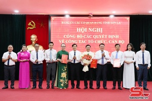Hội nghị công bố các quyết định về công tác tổ chức, cán bộ