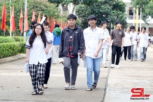 'Thí sinh Sơn La hoàn thành kỳ thi tốt nghiệp THPT năm 2025