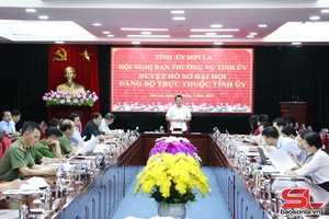 Hội nghị Ban Thường vụ Tỉnh ủy duyệt hồ sơ Đại hội Đảng bộ trực thuộc Tỉnh ủy