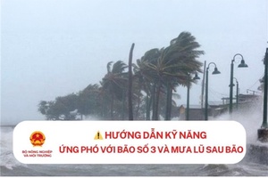 'Hướng dẫn kỹ năng ứng phó với bão số 3 và mưa lũ sau bão
