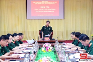 'Bộ Tư lệnh Quân khu 2 kiểm tra cải cách hành chính và chuyển đổi số tại Bộ CHQS tỉnh Sơn La
