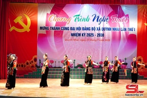 'Chương trình nghệ thuật chào mừng thành công Đại hội đại biểu Đảng bộ xã Quỳnh Nhai lần thứ I, nhiệm kỳ 2025-2030