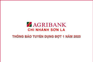 Agribank Chi nhánh Sơn La tuyển dụng lao động đợt 1 năm 2025