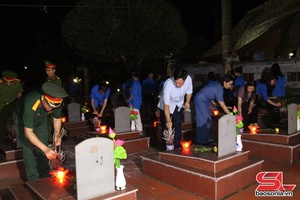 Xã Thuận Châu thắp nến tri ân các Anh hùng, liệt sĩ 