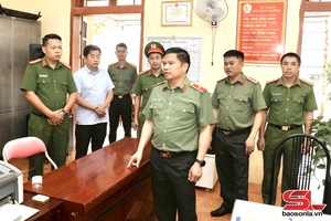 'Đồng chí Giám đốc Công an tỉnh làm việc với Công an các phường