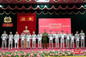 'Công bố quyết định đặc xá của Chủ tịch nước tại Trại giam Yên Hạ