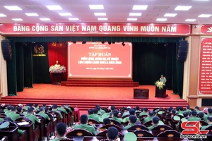 'Tập huấn điều lệnh, quân sự, võ thuật lực lượng Công an
