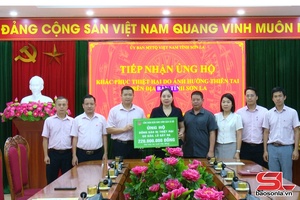 'Ngân hàng Chính sách xã hội Chi nhánh tỉnh Sơn La ủng hộ 220 triệu đồng khắc phục thiên tai