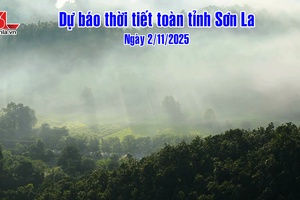 'Dự báo thời tiết toàn tỉnh Sơn La ngày 2/11/2025