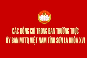 'Các đồng chí trong Ban Thường trực Ủy ban MTTQ Việt Nam tỉnh khóa XVI