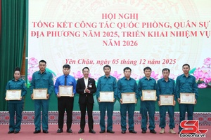 'Xã Yên Châu tổng kết công tác quốc phòng quân sự địa phương năm 2025