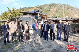 Đồng chí Bí thư Tỉnh ủy nắm tình hình phát triển du lịch và tiến độ thực hiện các dự án tại xã Ngọc Chiến