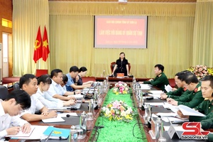 Ban Nội chính Tỉnh ủy làm việc với Đảng ủy Quân sự tỉnh