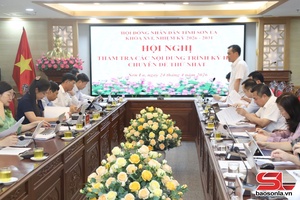 Thẩm tra nội dung lĩnh vực kinh tế - ngân sách trình Kỳ họp chuyên đề thứ nhất HĐND tỉnh Sơn La khóa XVI