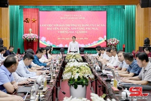 'Công bố quyết định giám sát BTV Đảng ủy các xã khu vực Bắc Yên