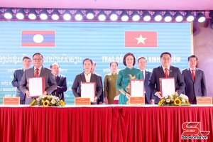 'Trao đổi kinh nghiệm chuyển đổi số với các tỉnh Bắc Lào