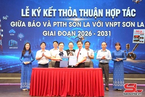 'Ký kết thỏa thuận hợp tác giữa Báo và PTTH Sơn La với VNPT Sơn La giai đoạn 2026-2031