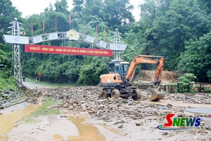 'Mưa lớn gây sạt lở, ngập úng nhiều tuyến đường trên địa bàn khu vực Mường La
