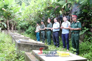 'Khảo sát, xác minh thông tin phần mộ liệt sĩ tại xã Muổi Nọi