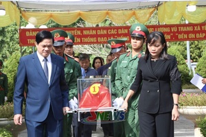 Lễ viếng, truy điệu và an táng hài cốt liệt sĩ tại Nghĩa trang Liệt sĩ xã Yên Châu