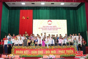 Quynh Nhai district’s Vietnam Fatherland Front Committee holds 21st congress