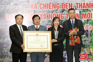 Chieng Den commune obtains advanced new-style rural area status