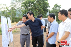 Provincial Party leader inspects progress of projects at Mai Son Industrial Park