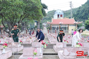 Pồng quâng bók, tảy hương bốn hà khuồn ngau mú Anh hùng liệt sĩ nẳng Nghĩa trang liệt sĩ phường Mộc Châu