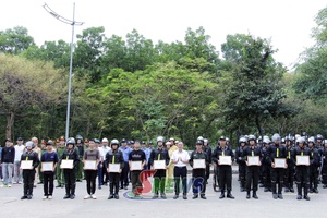 Drill on prevention of mass gatherings, demonstrations causing public order disturbances held at Son La Hydropower Plant
