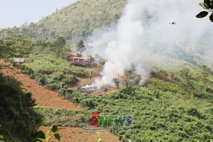 'Muong Gion commune holds civil defence, forest fire response and search and rescue exercise 2026