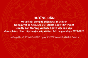 'Hướng dẫn số 133/HD-UBND ngày 9/1/2025 của UBND tỉnh Sơn La