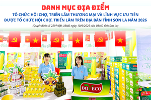 'Danh mục địa điểm tổ chức hội chợ, triển lãm thương mại trên địa bàn tỉnh Sơn La năm 2026