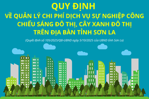 'Quy định về quản lý chi phí dịch vụ sự nghiệp công chiếu sáng đô thị, cây xanh đô thị trên địa bàn tỉnh Sơn La