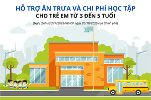 'Chính sách hỗ trợ ăn trưa và chi phí học tập cho trẻ em từ 3 đến 5 tuổi