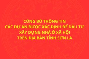 'Công bố thông tin các dự án được xác định để đầu tư xây dựng nhà ở xã hội trên địa bàn tỉnh Sơn La