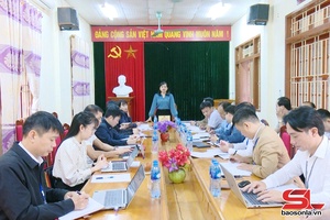 'Đồng chí Chủ nhiệm UBKT Tỉnh ủy làm việc với Ban Thường vụ Đảng ủy xã Chiềng Sại