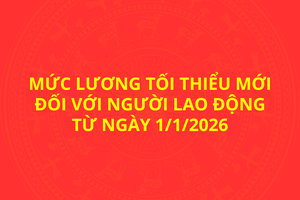 'Mức lương tối thiểu mới đối với người lao động từ ngày 1/1/2026