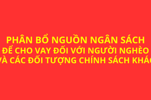 'Phân bổ nguồn ngân sách để cho vay đối với người nghèo và các đối tượng chính sách khác