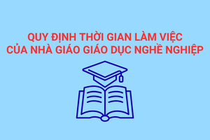 'Quy định thời gian làm việc của nhà giáo giáo dục nghề nghiệp