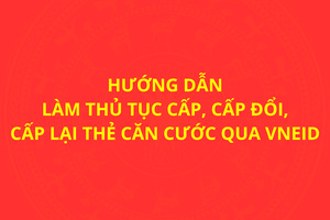 'Hướng dẫn làm thủ tục cấp, cấp đổi, cấp lại thẻ căn cước qua VNeID