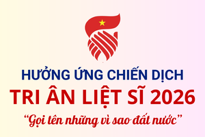 'Hưởng ứng chiến dịch Tri ân liệt sĩ năm 2026