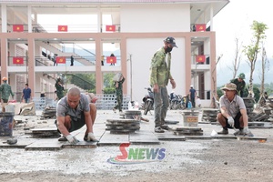 'Gấp rút hoàn thiện ngôi trường mới nơi biên giới Chiềng Khương