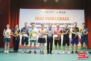 'Giải Pickle ball chào mừng Ngày thành lập Đảng bộ thành phố Sơn La