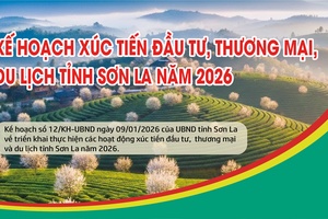 ' Kế hoạch xúc tiến đầu tư, thương mại và du lịch tỉnh Sơn La năm 2026