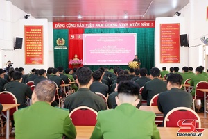 'Công bố quyết định xuất ngũ đối với hạ sĩ quan, chiến sĩ nghĩa vụ Công an