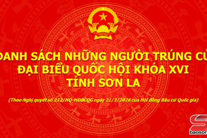 'DANH SÁCH NGƯỜI TRÚNG CỬ ĐẠI BIỂU QUỐC HỘI KHÓA XVI, TỈNH SƠN LA