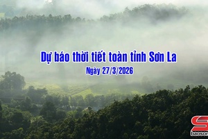 'Dự báo thời tiết toàn tỉnh Sơn La ngày 27/03/2026