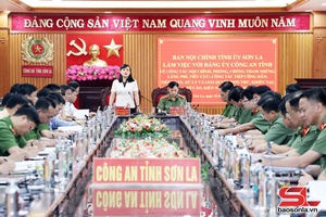 'Ban Nội chính Tỉnh ủy làm việc với Đảng ủy Công an tỉnh