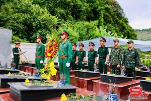 'Lấy mẫu xác định danh tính hài cốt liệt sĩ  tại Nghĩa trang liệt sĩ, tử sĩ Viện Quân y 6, Quân khu Tây Bắc